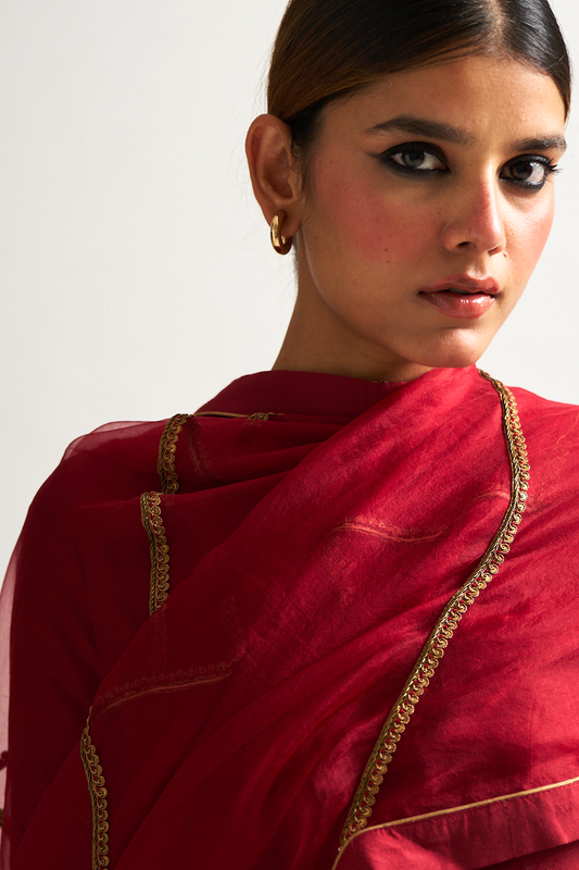 Serena Red Dupatta