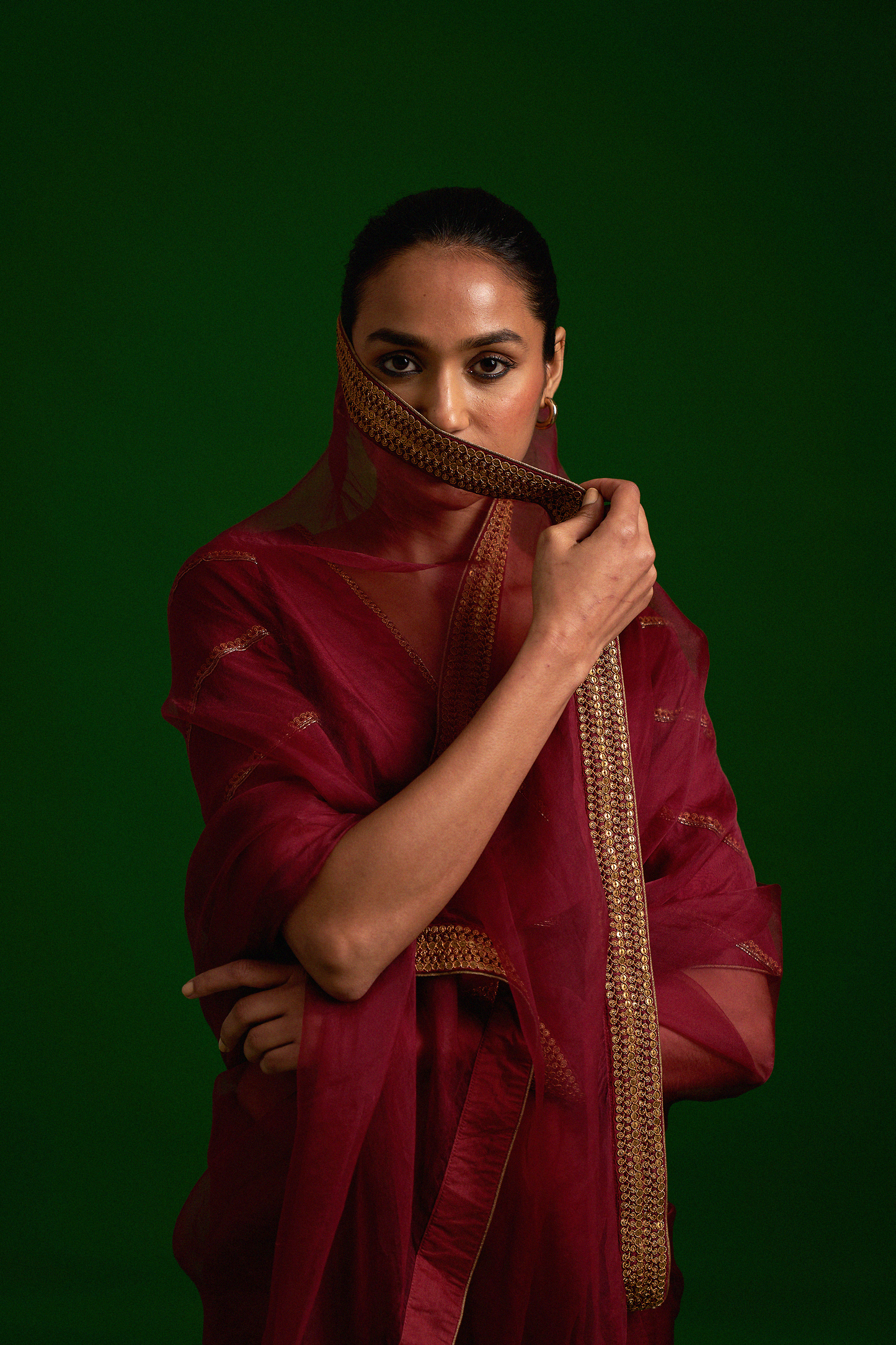 Zareen Saree (Maroon)