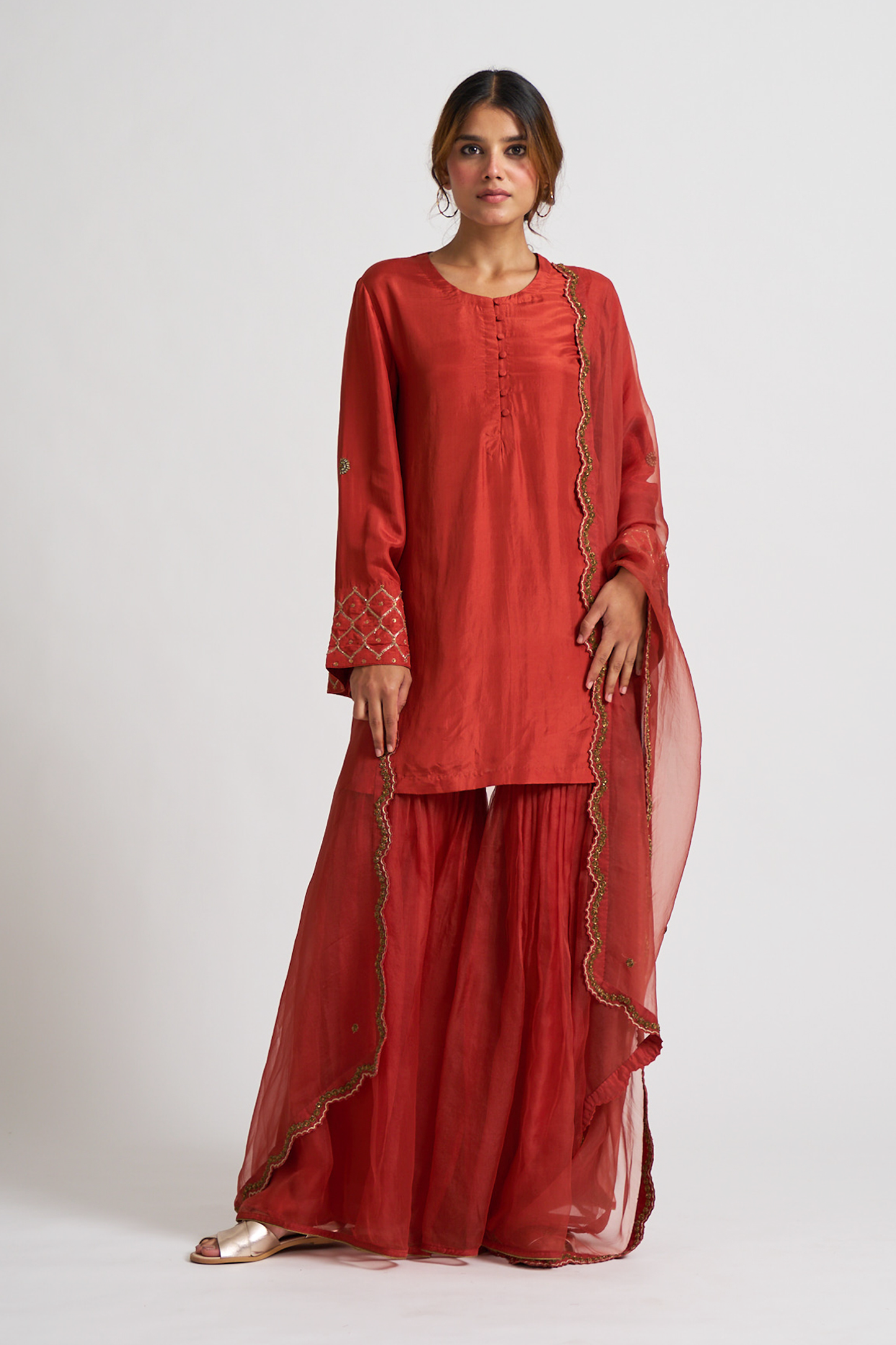 Ziba Rust Dupatta