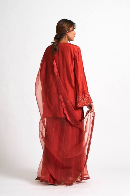 Ziba Rust Dupatta