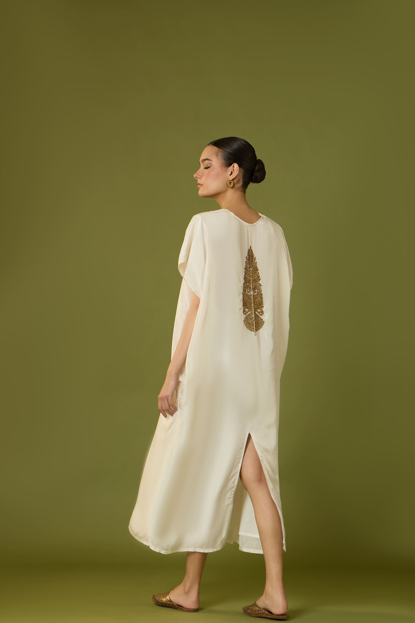 Wujud Ivory Kaftan Dress