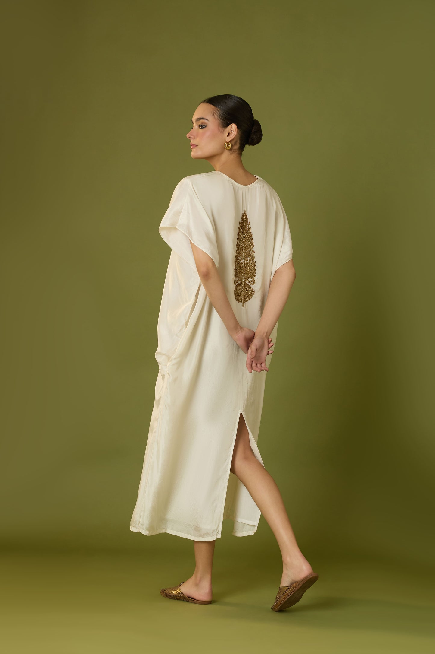 Wujud Ivory Kaftan Dress
