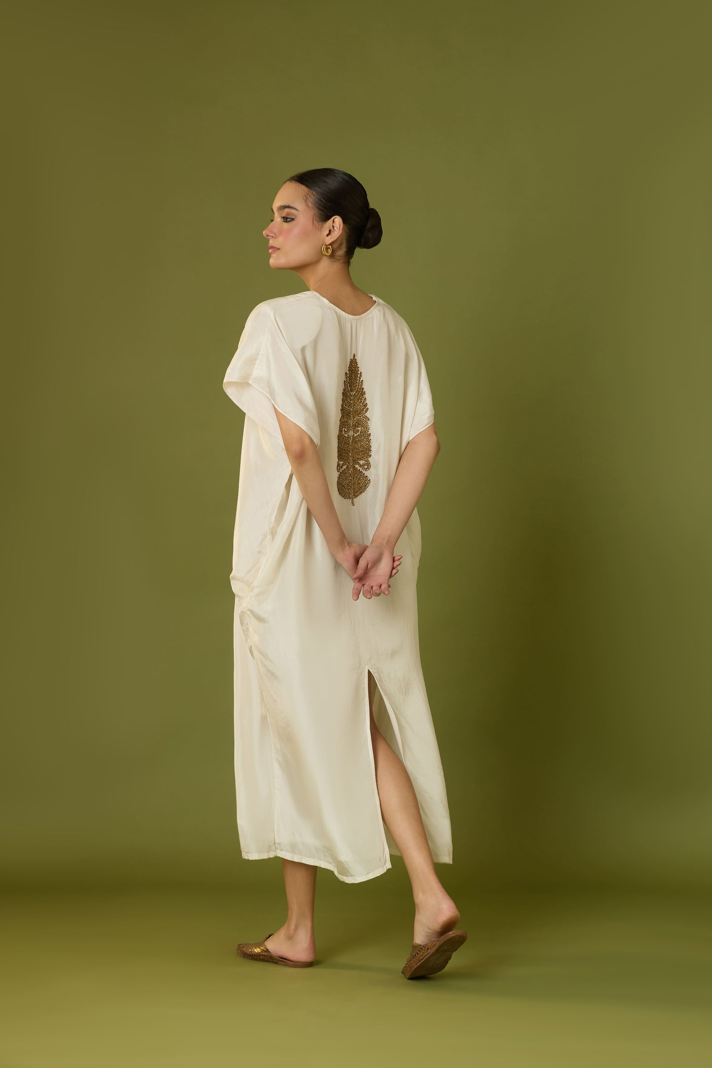 Wujud Ivory Kaftan Dress