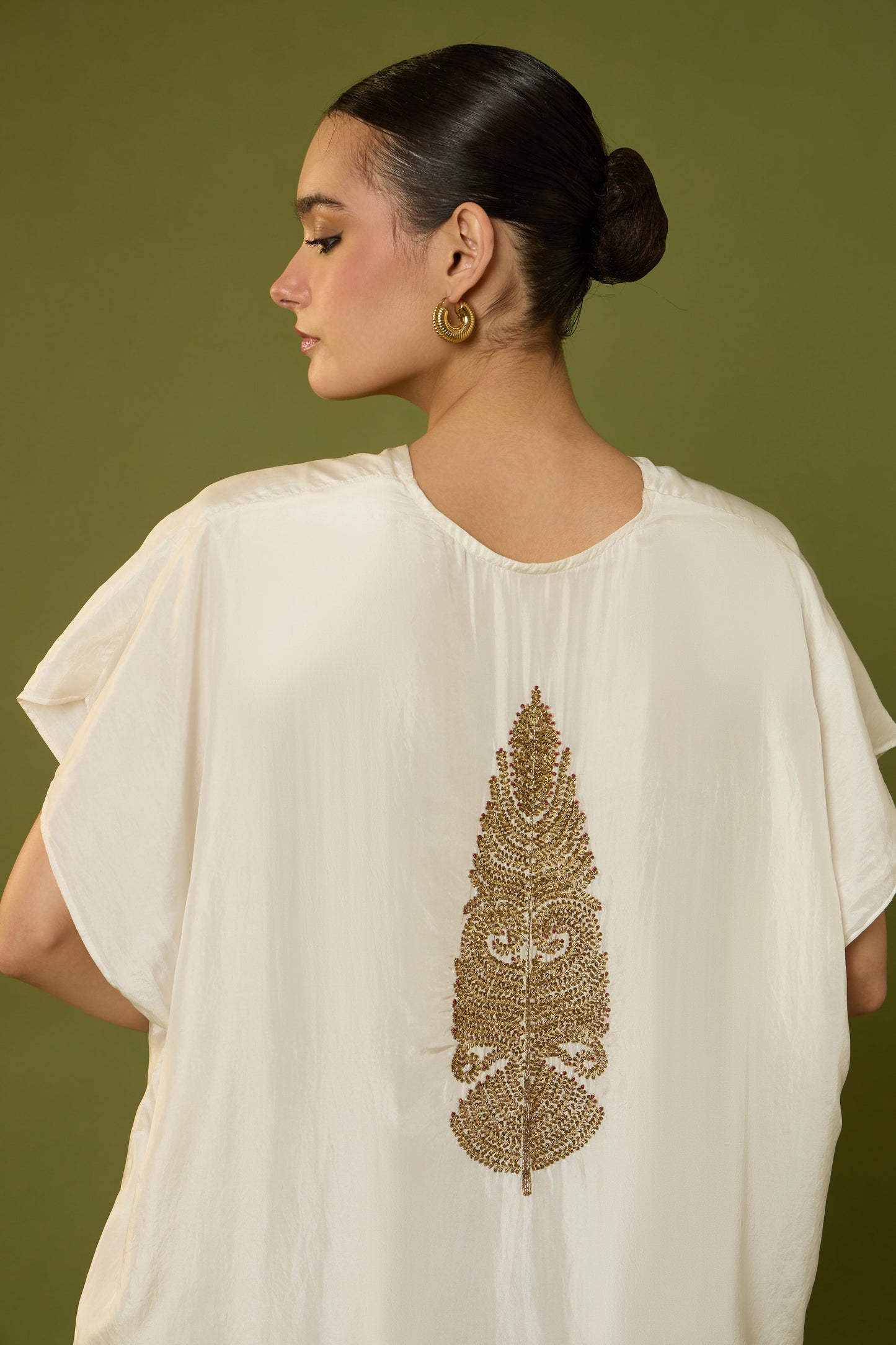 Wujud Ivory Kaftan Dress