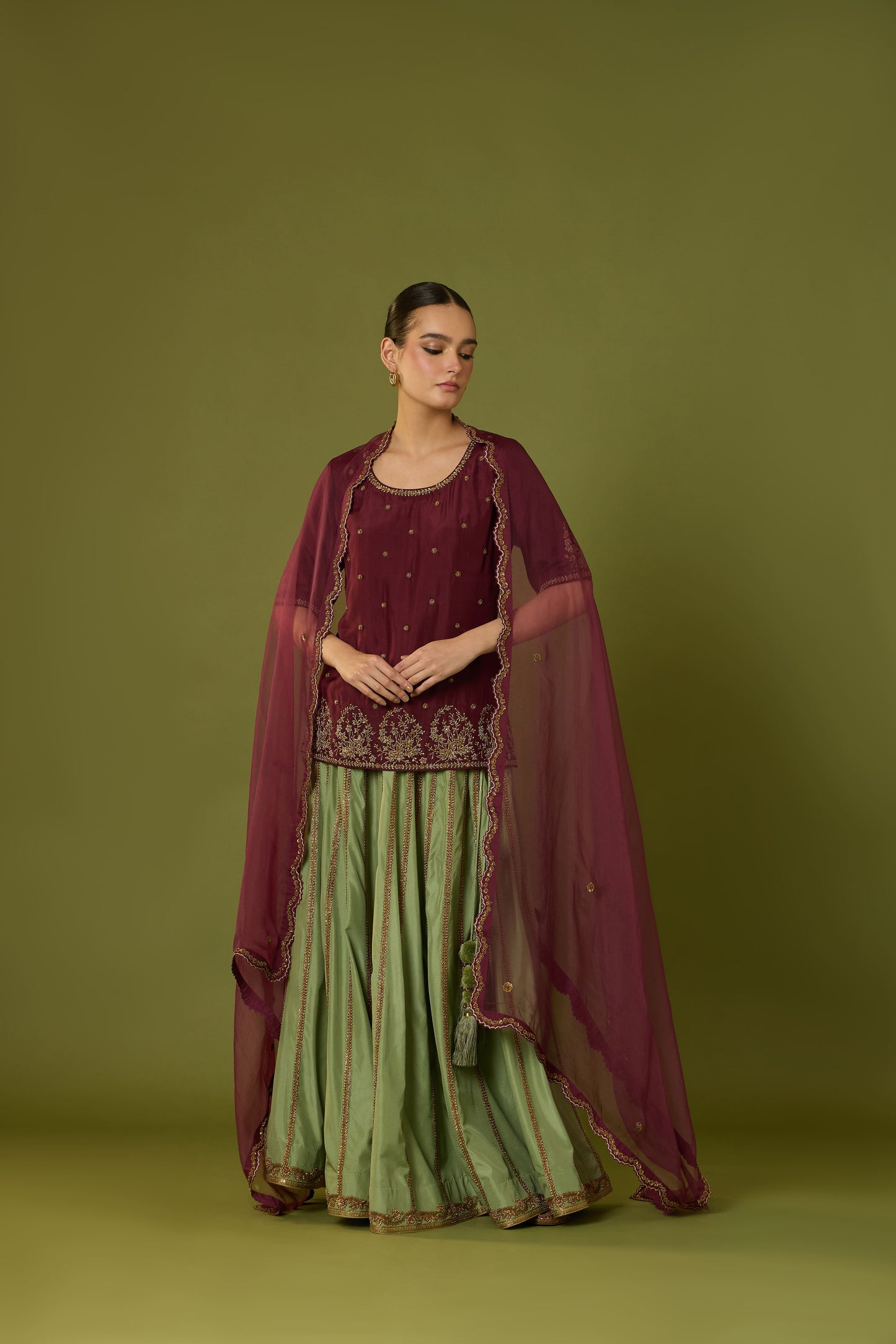 Bela Rang Lehenga Kurta Set & Ziba Dupatta