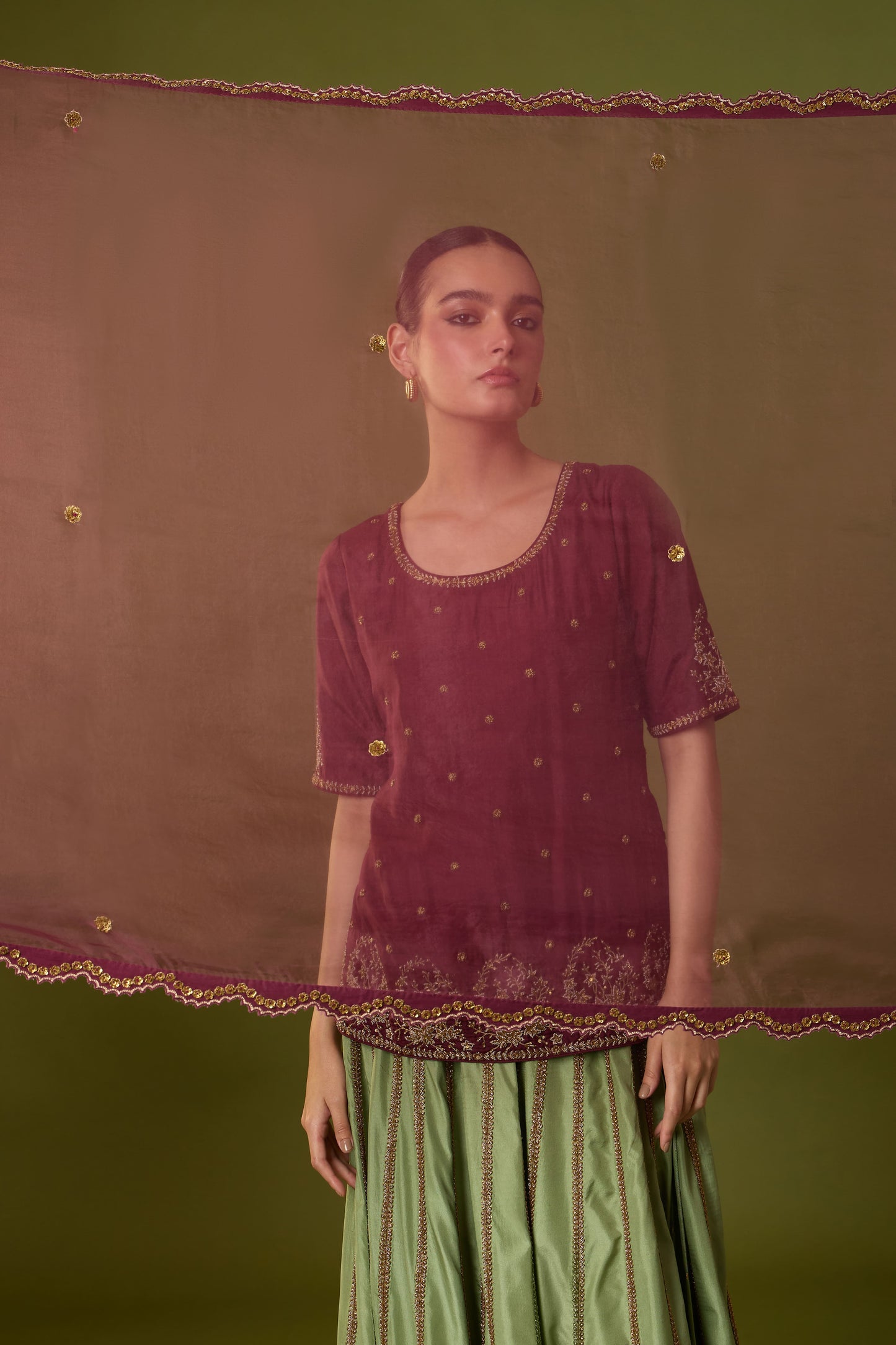 Bela Rang Lehenga Kurta Set & Ziba Dupatta