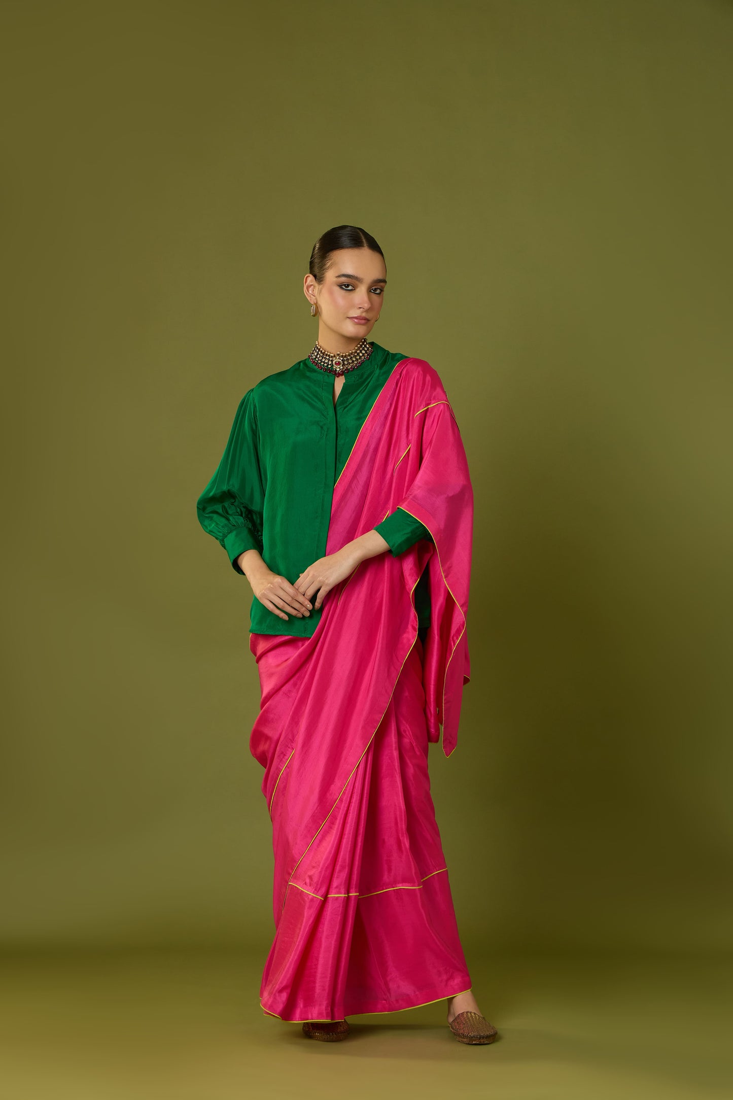 IDA SAREE - Rani Pink