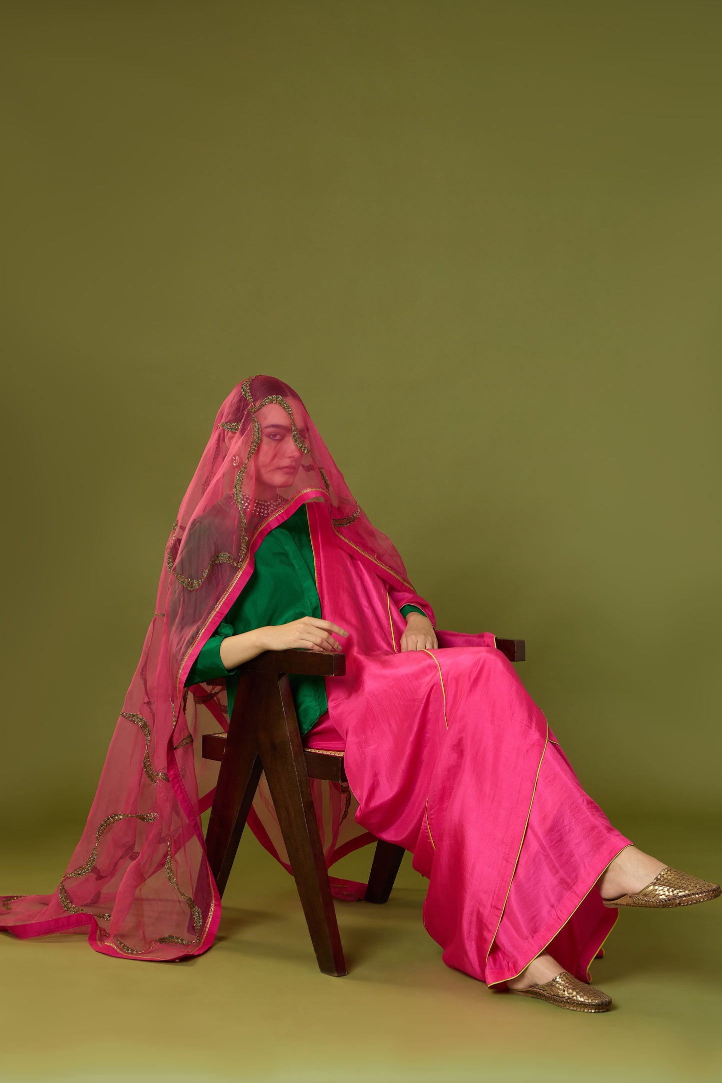 IDA SAREE - Rani Pink
