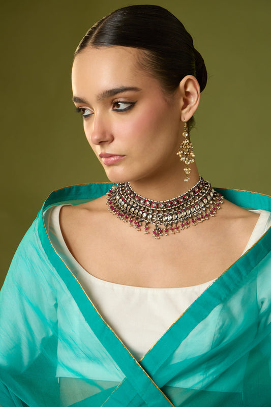 NAILA SAREE (SEA GREEN)