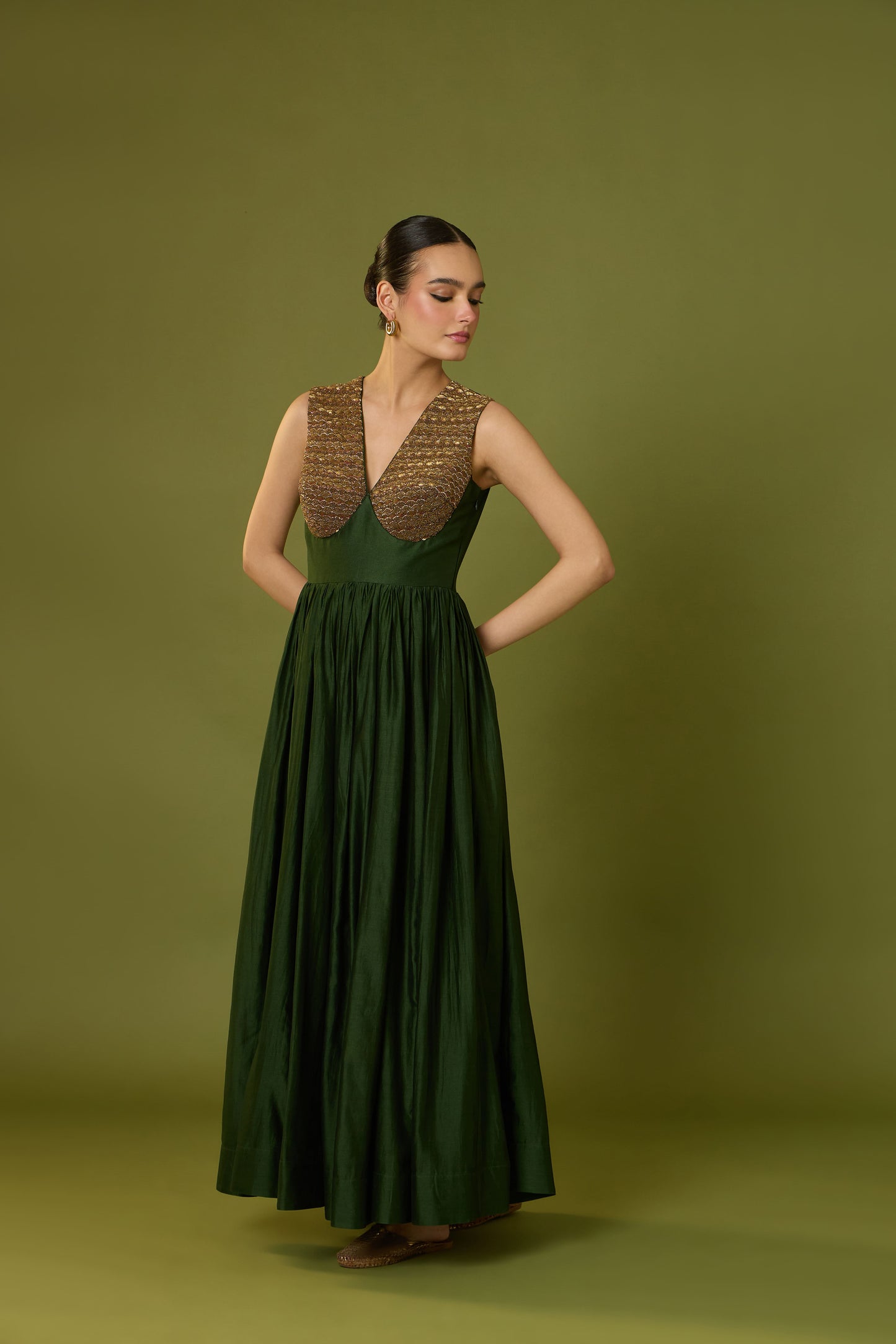 Gul-Raana Anarkali & Zamrud Rose Dupatta