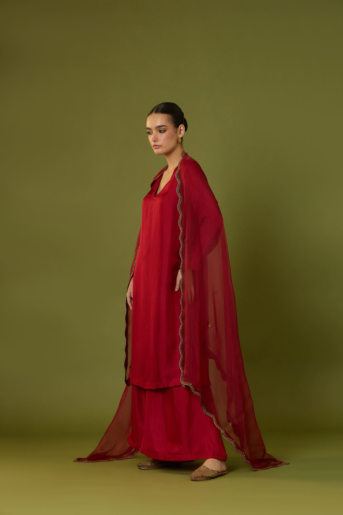 Gulnaar Kurta & Flared Pants with Ziba Dupatta