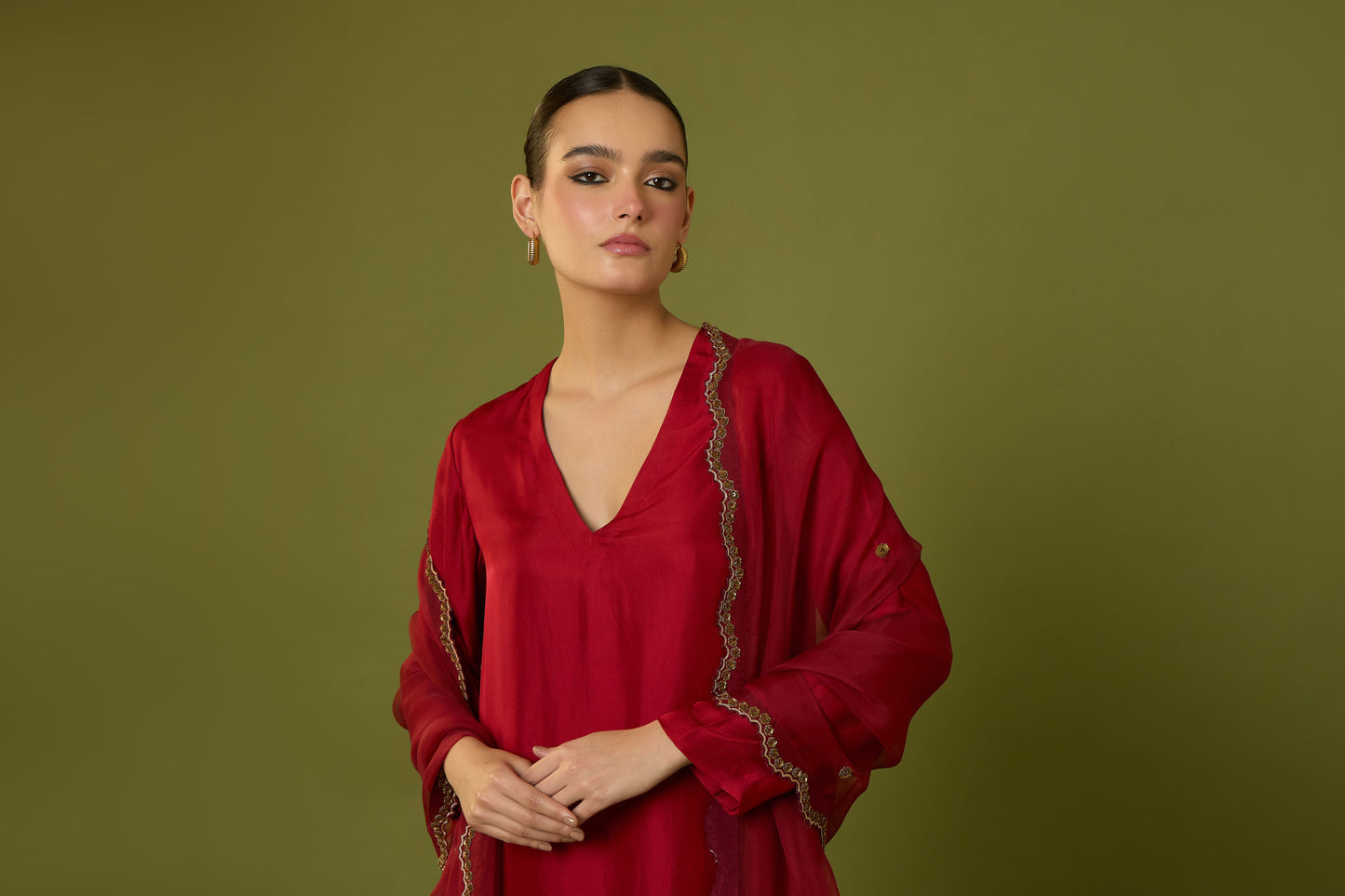 Gulnaar Kurta & Flared Pants with Ziba Dupatta
