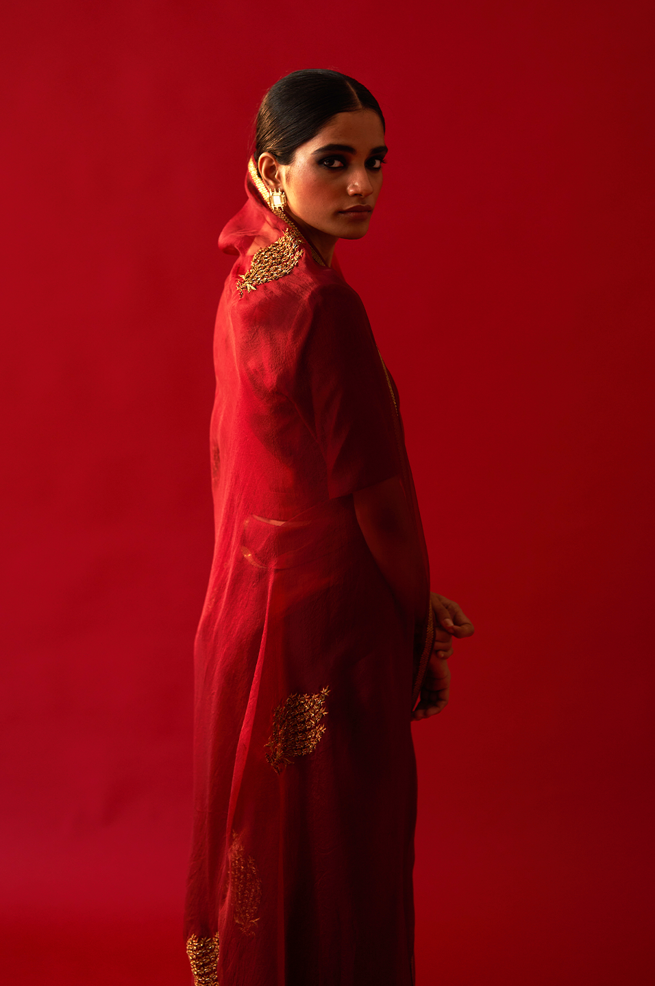 Jameelah Saree (Maroon Red)