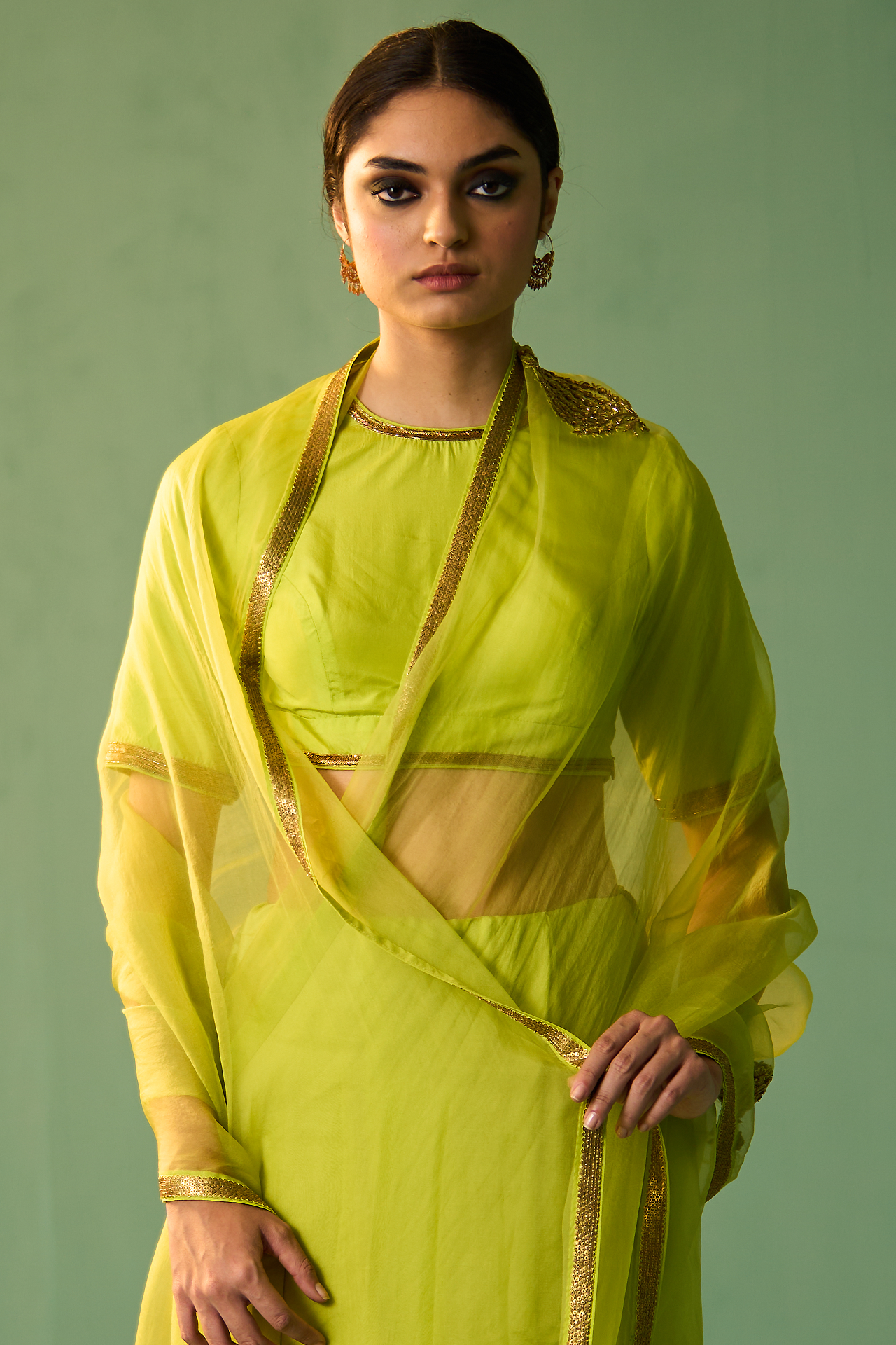 NAVYA BLOUSE (LIME GREEN)