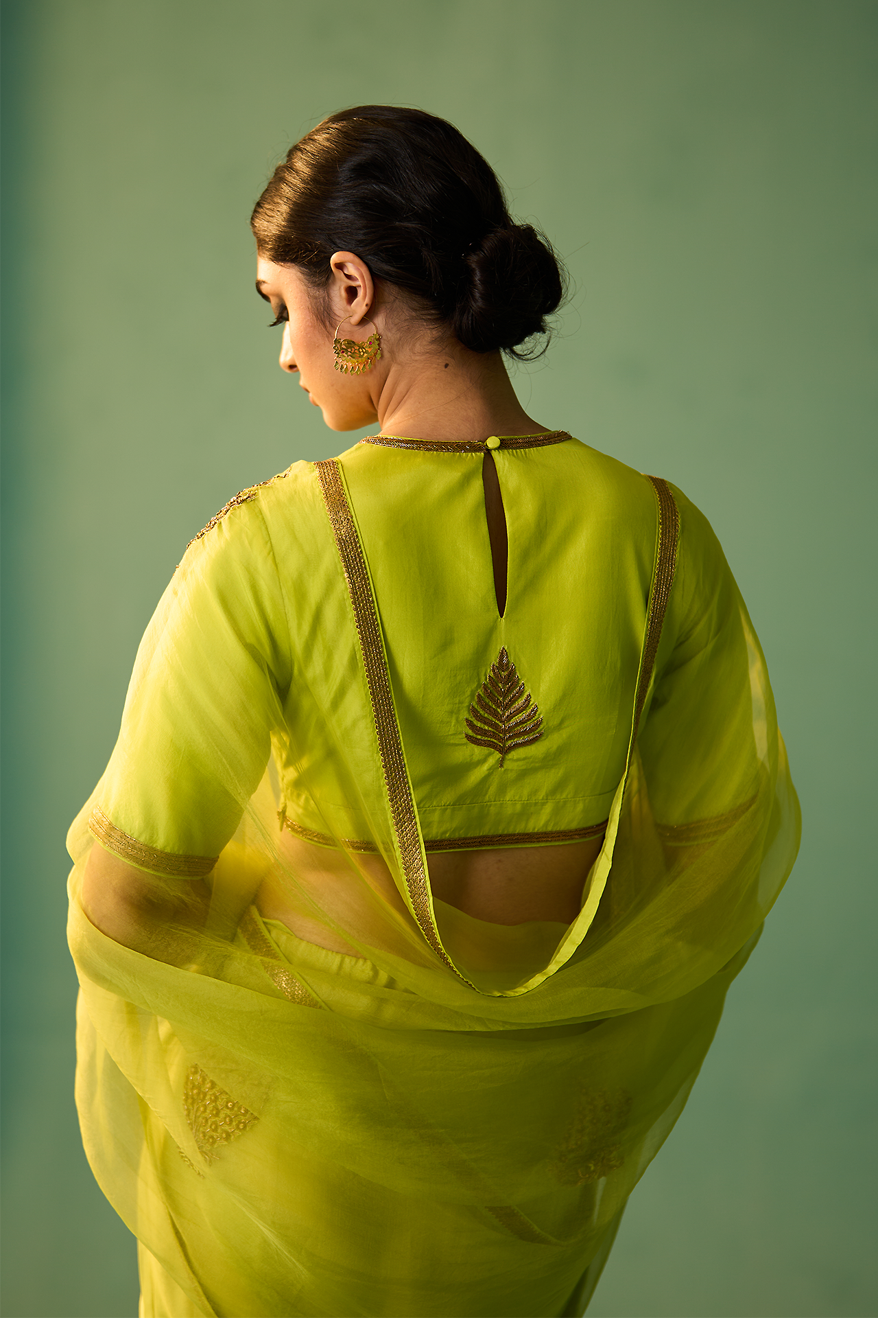 NAVYA BLOUSE (LIME GREEN)