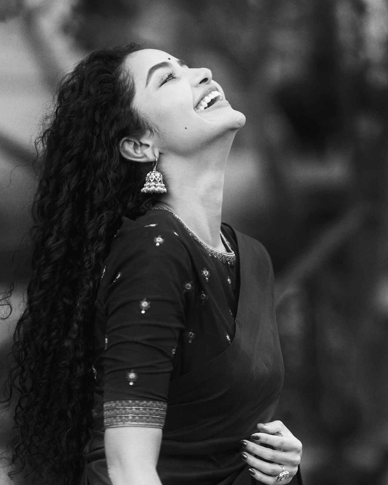 Nyssa Saree - Emerald Green & Indigo (Anupama Parameshwaran)