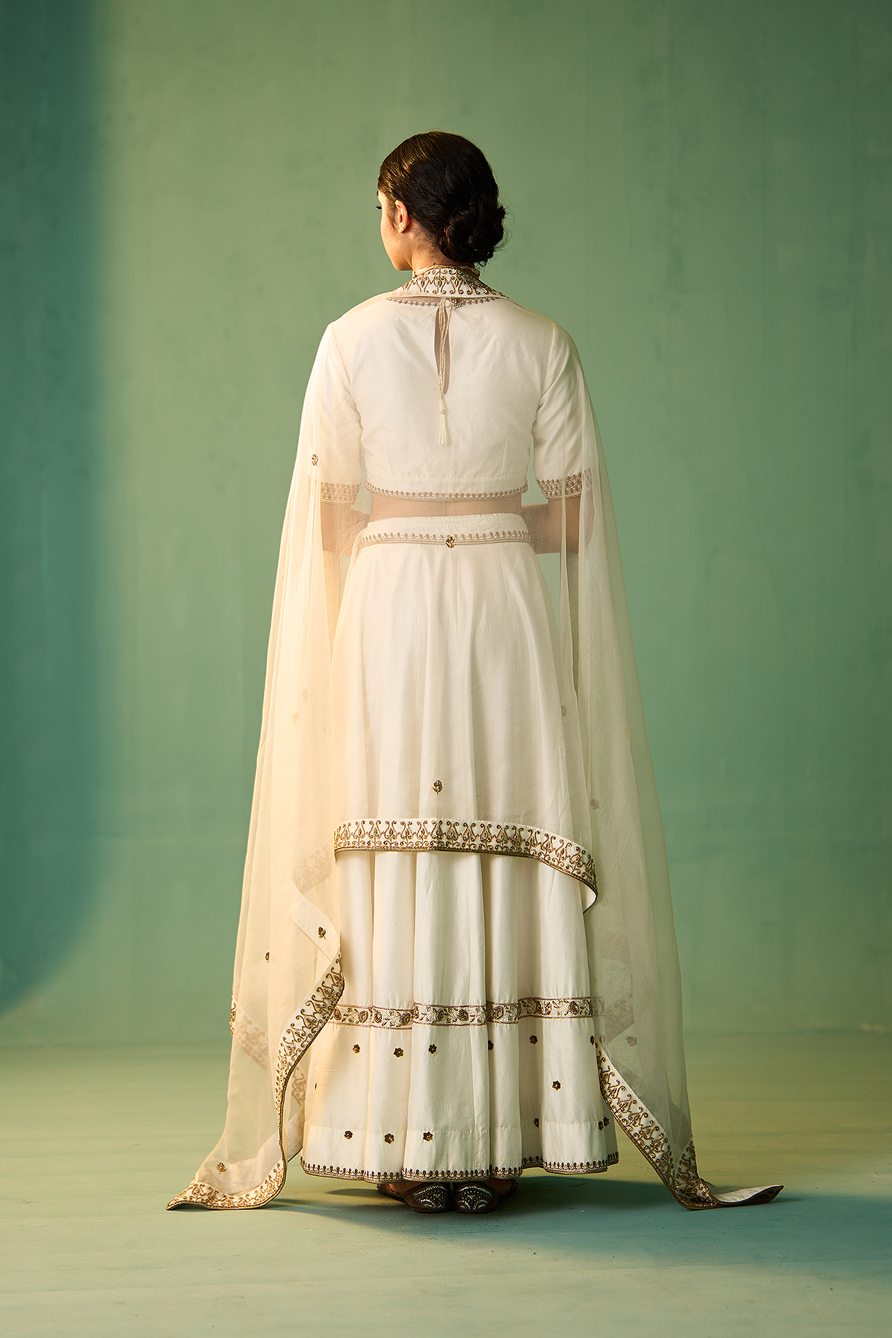 SHABNAM LEHENGA SET (IVORY)