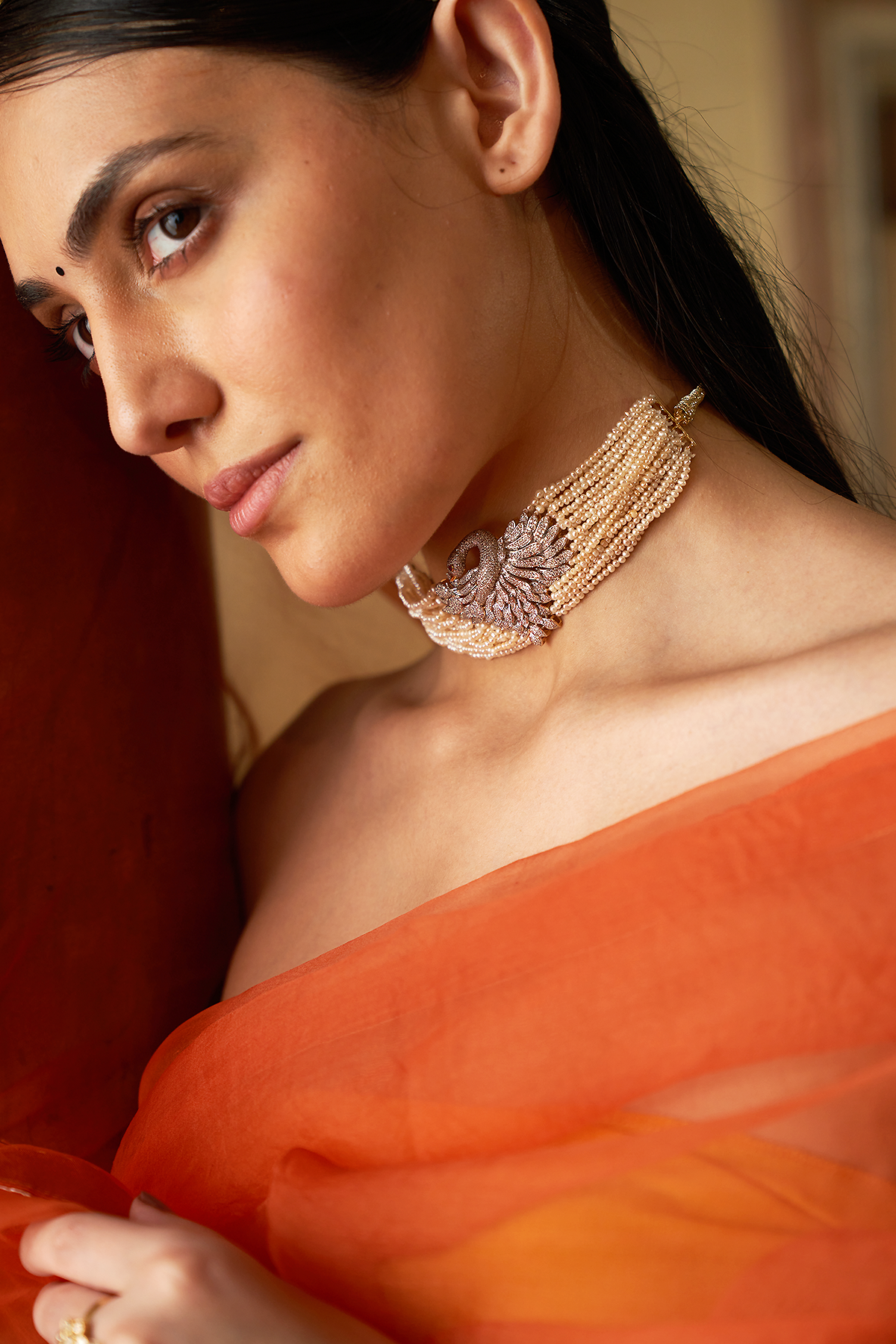 NAILA SAREE (WARM ORANGE)
