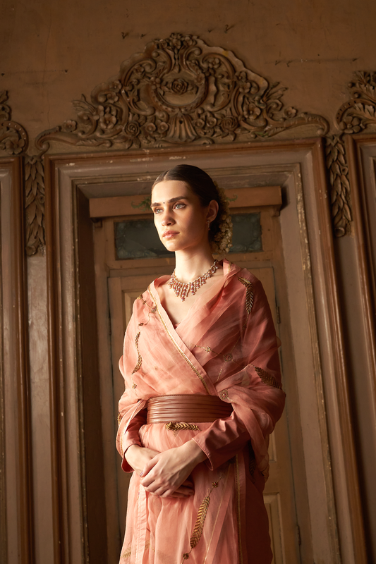 Sabaa Saree (Old Rose)