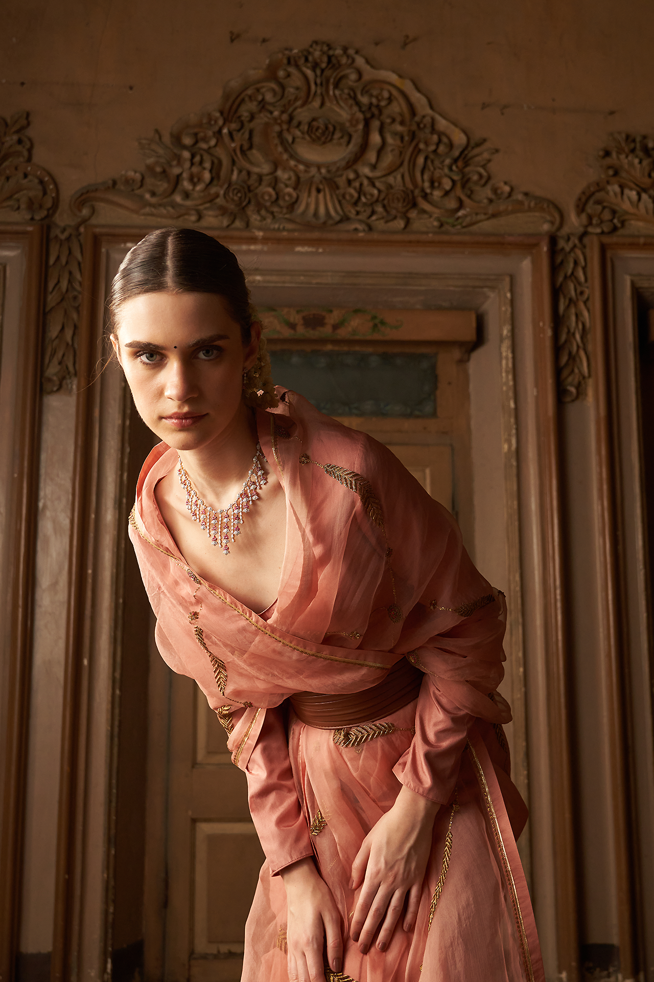 Sabaa Saree (Old Rose)