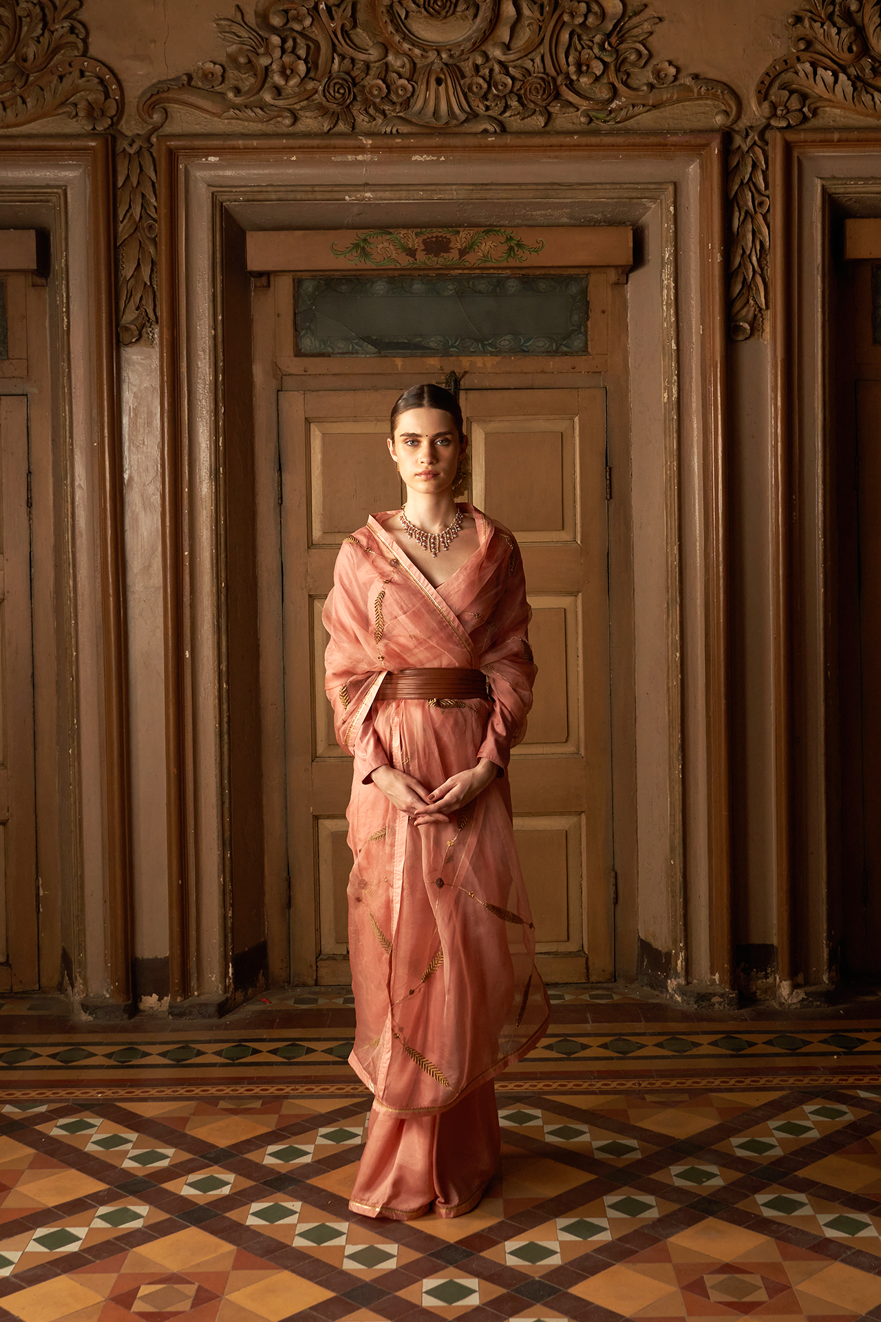 Sabaa Saree (Old Rose)