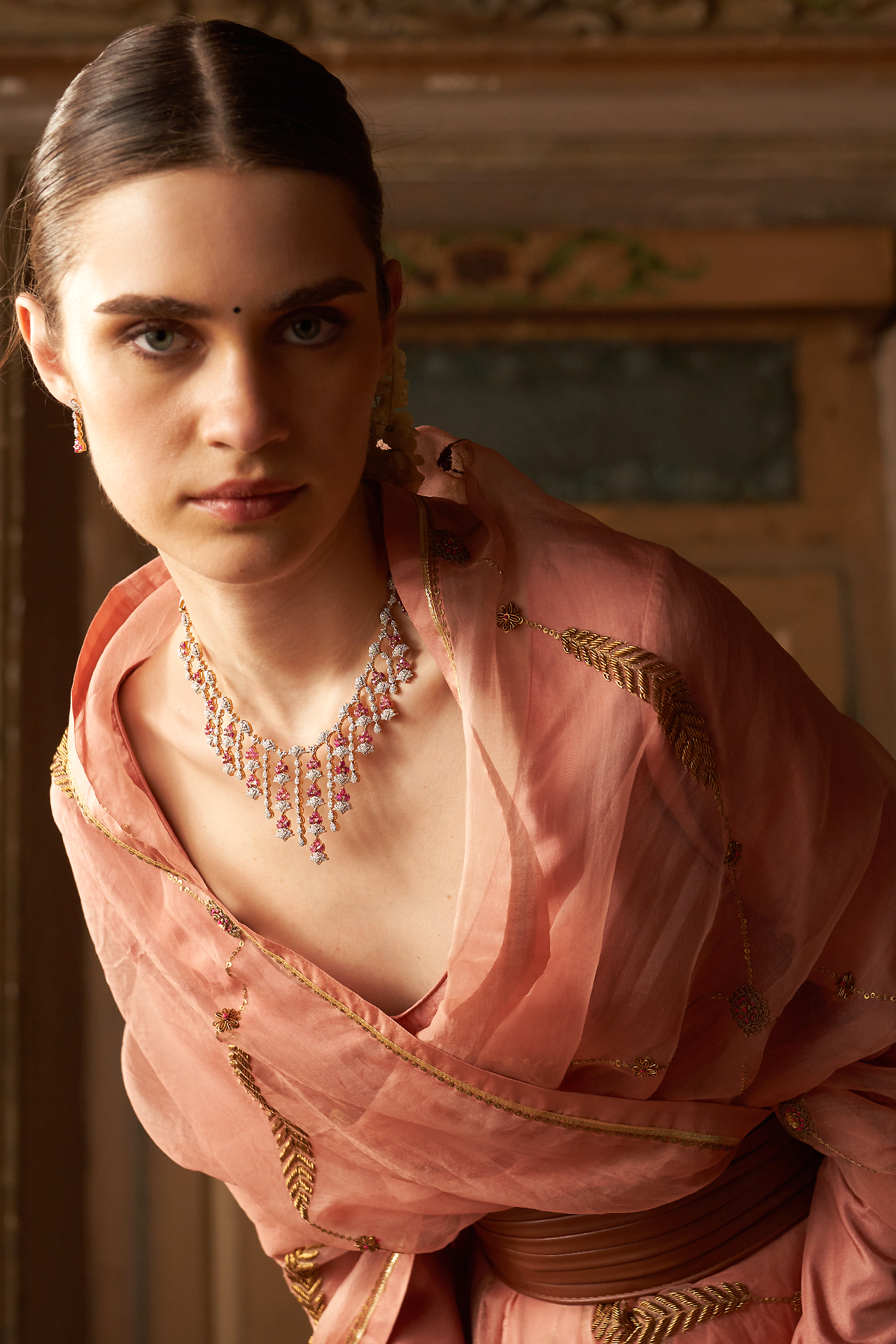 Sabaa Saree (Old Rose)