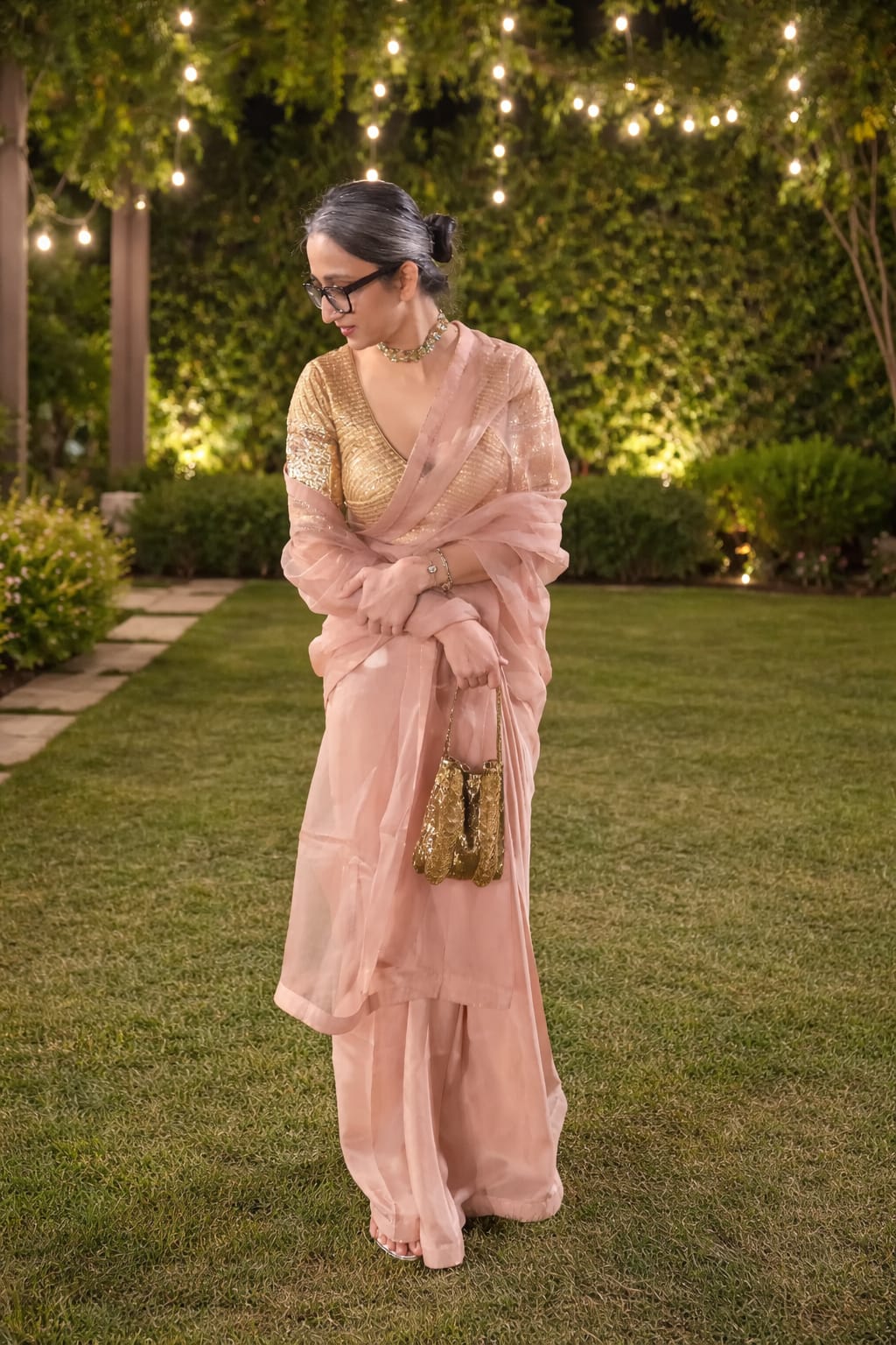 NAILA SAREE - (BLUSH)